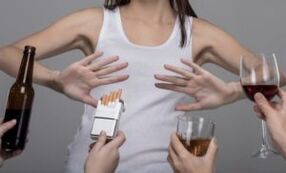 Rejection of alcohol